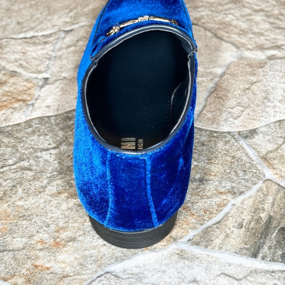 Terroni Royal Blue Men\'s Slip-On Gold Buckle Dress Shoe-Fashionable main image 6